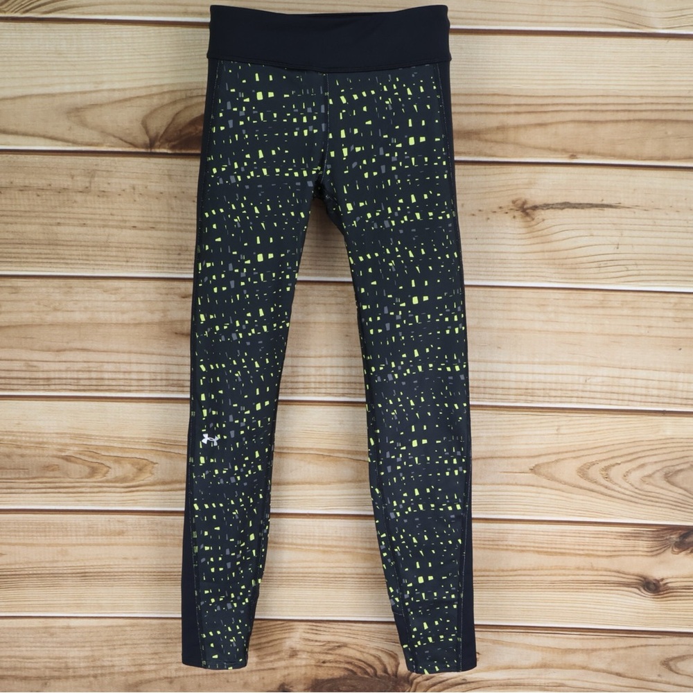 UNDER ARMOUR YOGA LEGGINGS RUNNING TRAINING ABSTRACT SZ MED